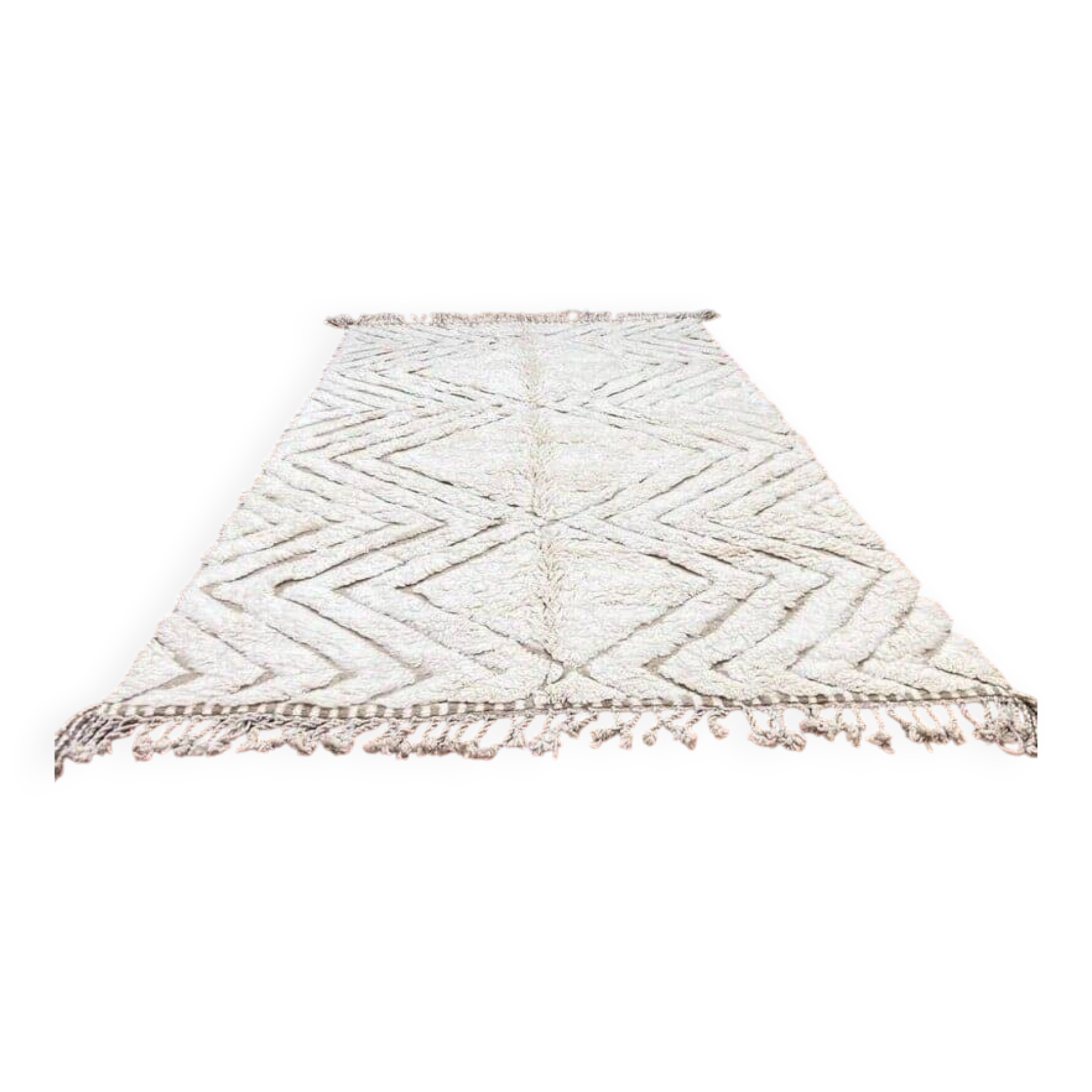 Handmade traditional beni ourain rug size 140 x 260 cm