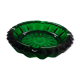 Green glass ashtray