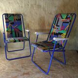 Pair of folding camping chairs "Lafuma"