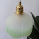 Vintage green and white flower pendant light - 2 copies available