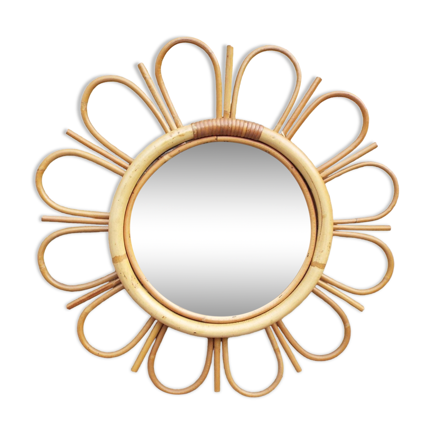 Rattan mirror