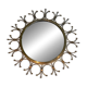 Sun mirror in brass and brushed steel