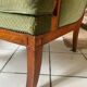Green "Bergère" armchair