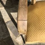 Paire de fauteuils bridge jaunes