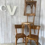 Mismatched Baumann bistro chairs