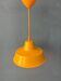 Small vintage yellow industrial pendant lamp