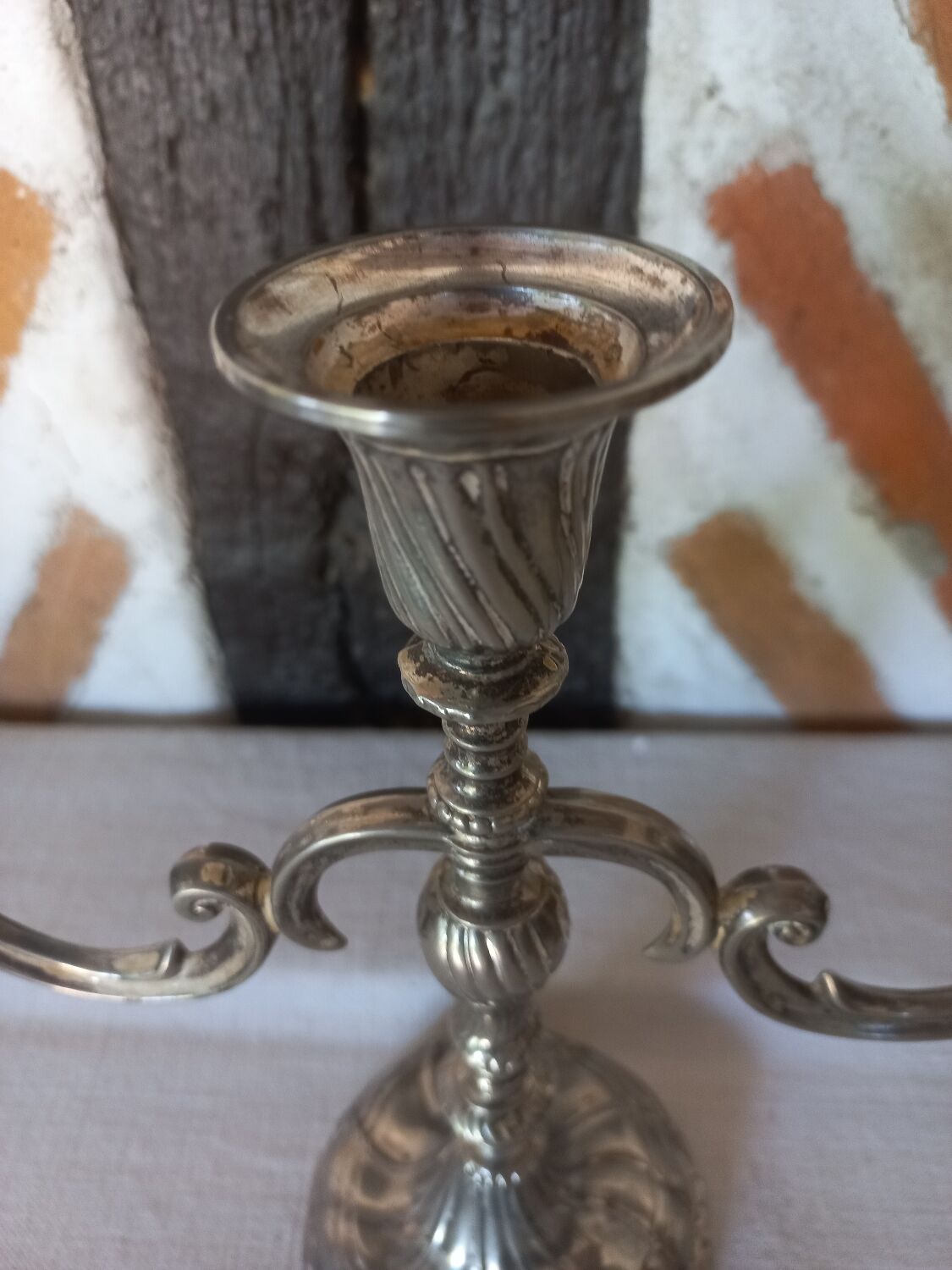 Pair of silver candlesticks