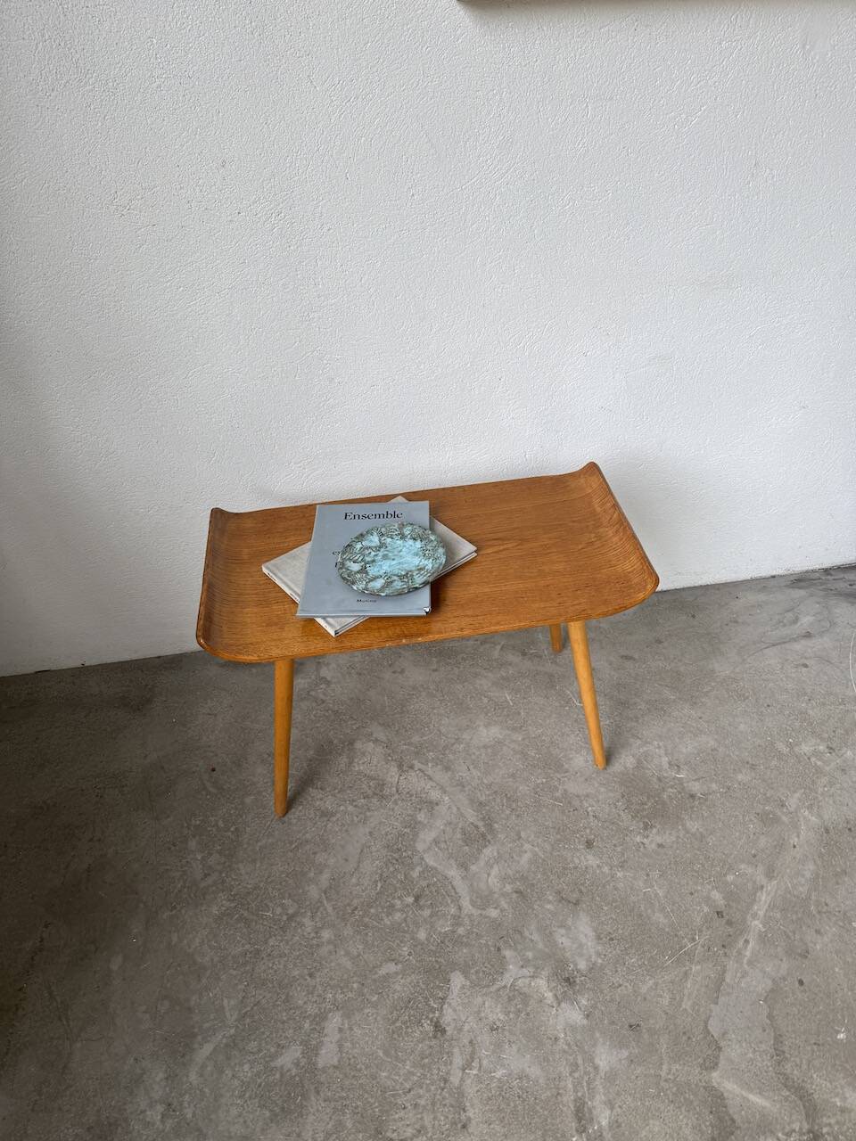 Baumann oak console coffee table from the 60s