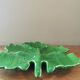 Vintage green leaf slip dish