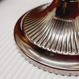 Silver metal candle holder