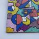 Abstract geometric coloured painting