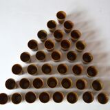 Set of 36 Digoin sandstone cups