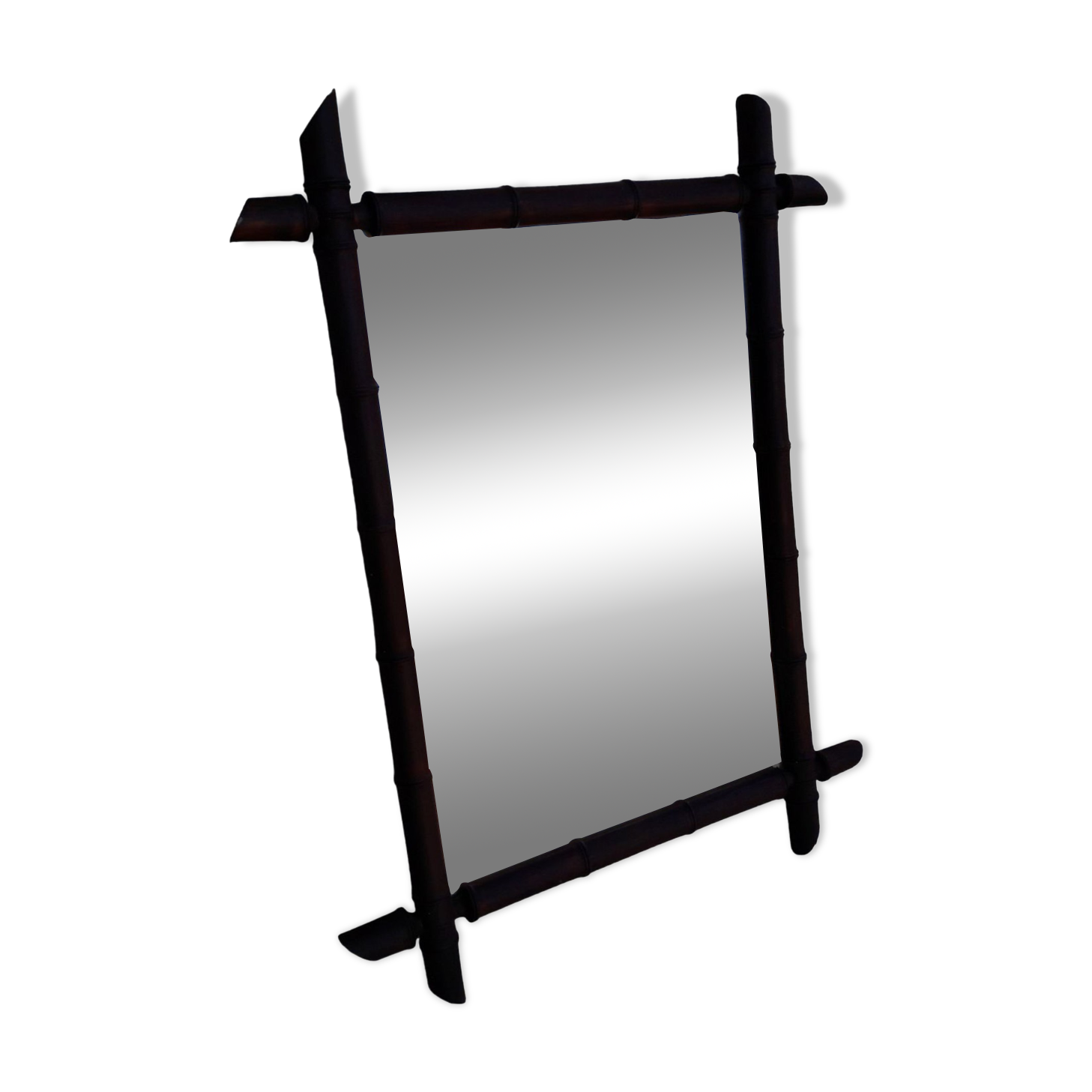 Miroir bois imitation bambou 79 x60 cm