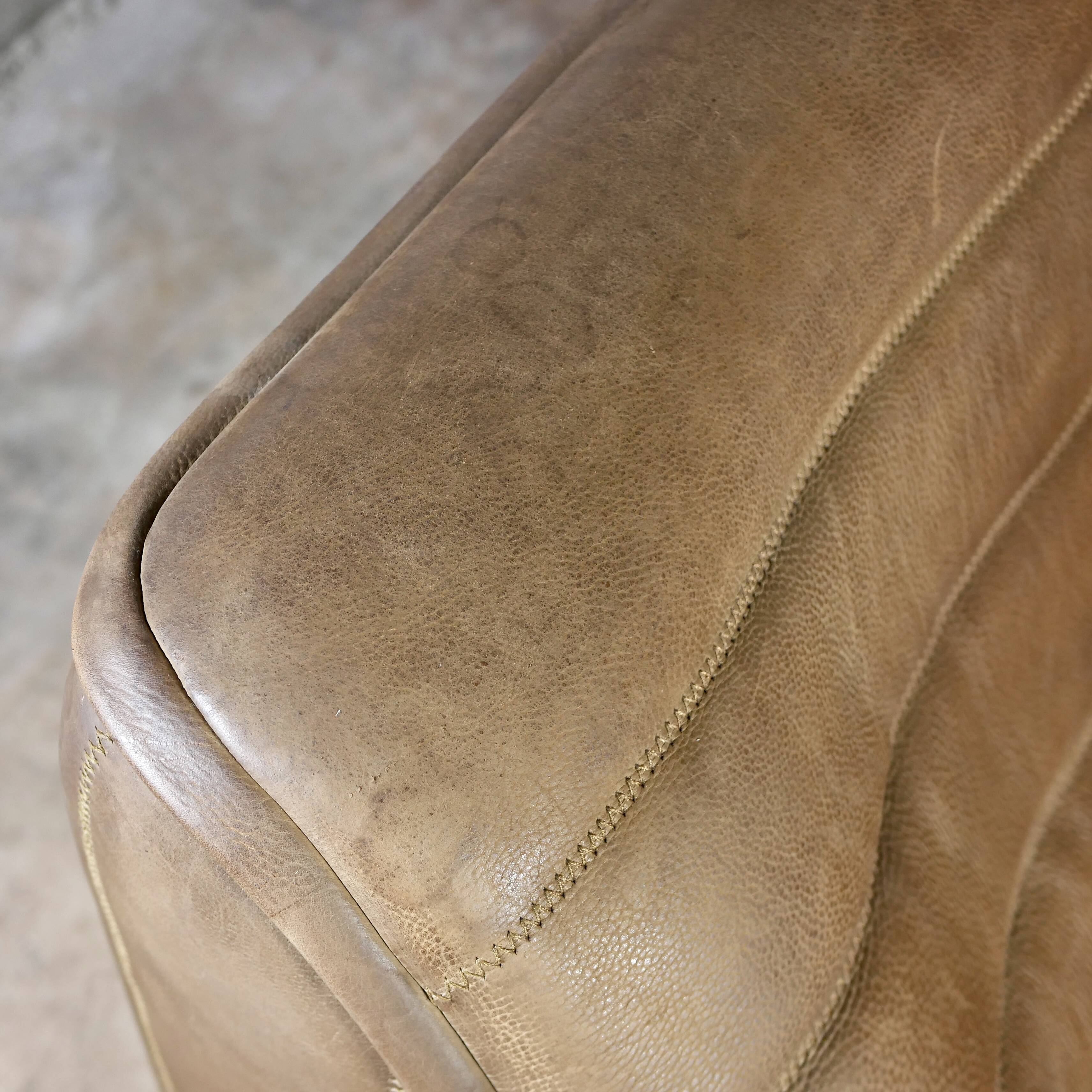 DeSede DS84 sofa in taupe buffalo leather