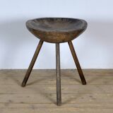 Tabouret à lait en chêne, années 1900