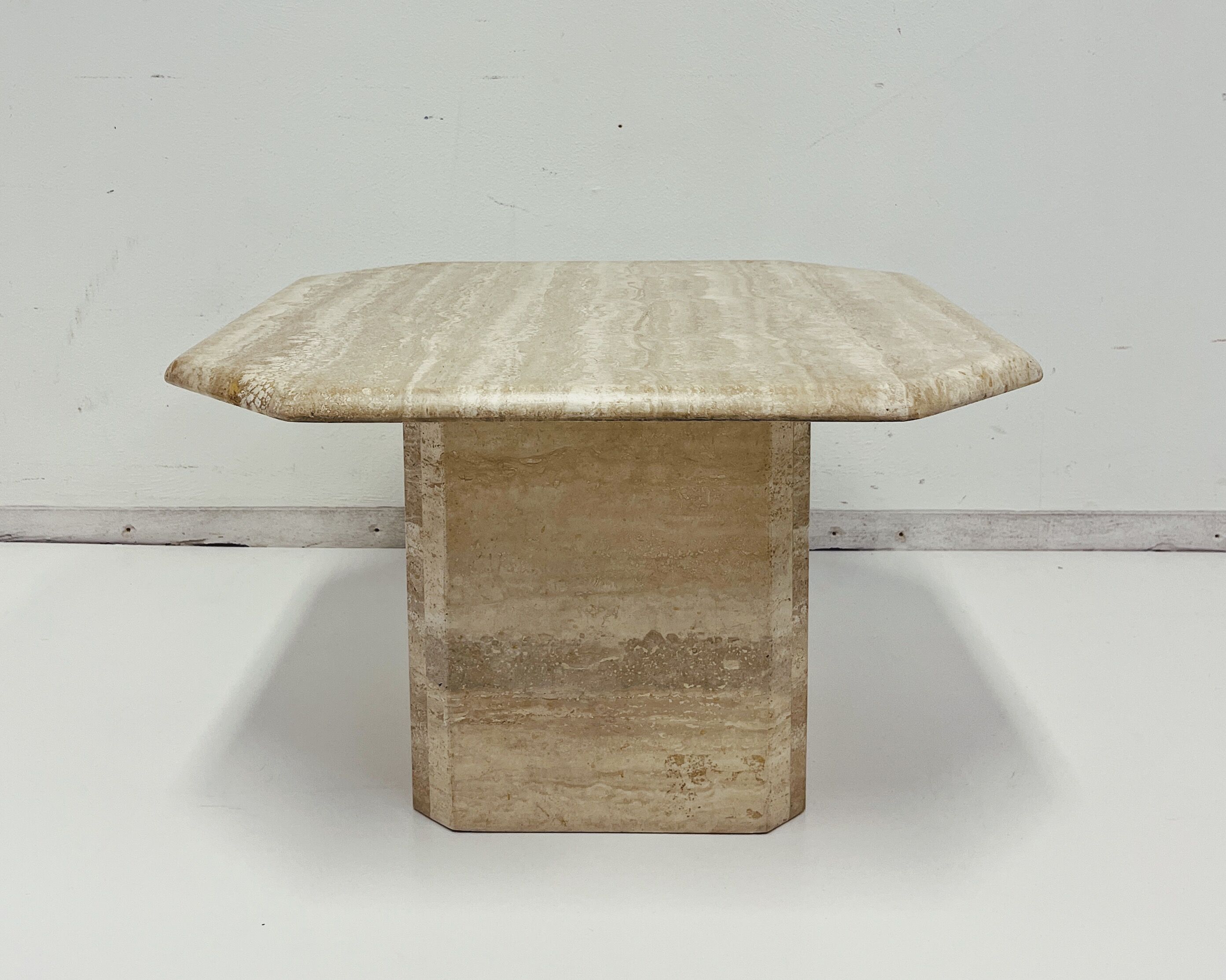 Travertine coffee table