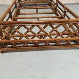 Rattan bamboo bed for one person