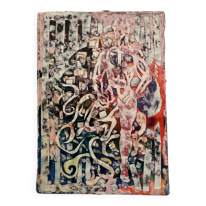 Technique mixte sur toile - roi