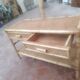 Bamboo and cane coffee table