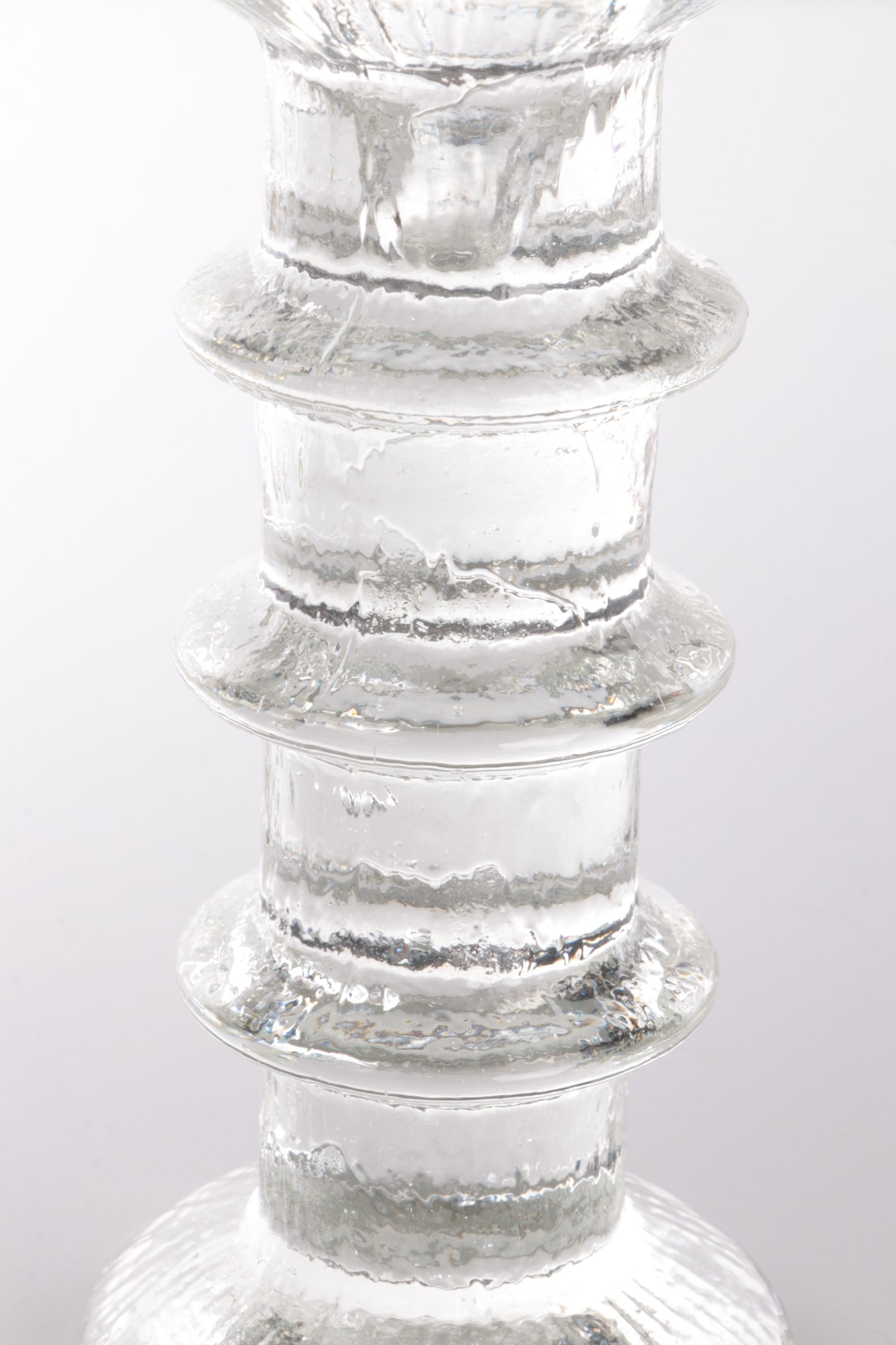 Vintage set of 2 glass candlesticks design by staffan gellerstedt 1960s