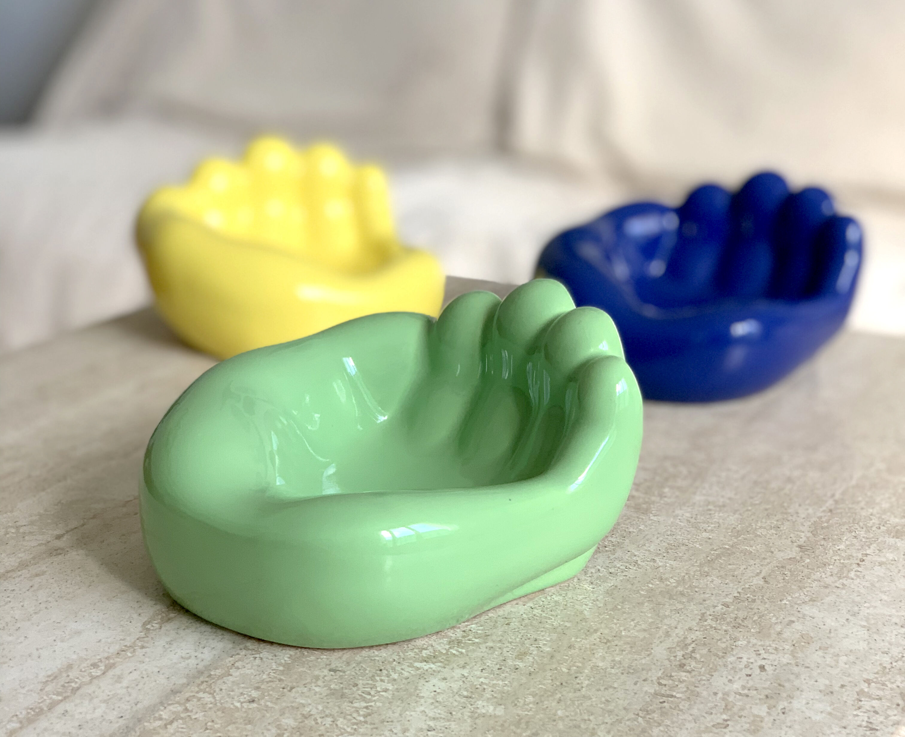 Empty vintage hand-shaped pocket