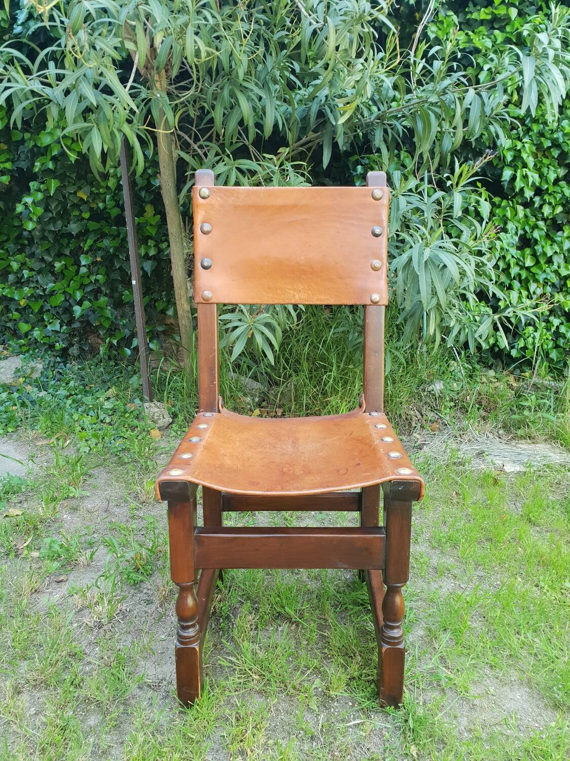 Series of 6 leather chairs 1970