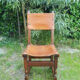 Series of 6 leather chairs 1970