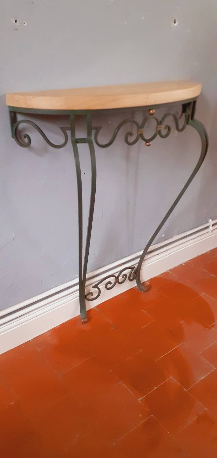 Vintage wrought iron console from the 50s