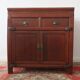 Antique painted 2 door cabinet with 2 drawers, 1910