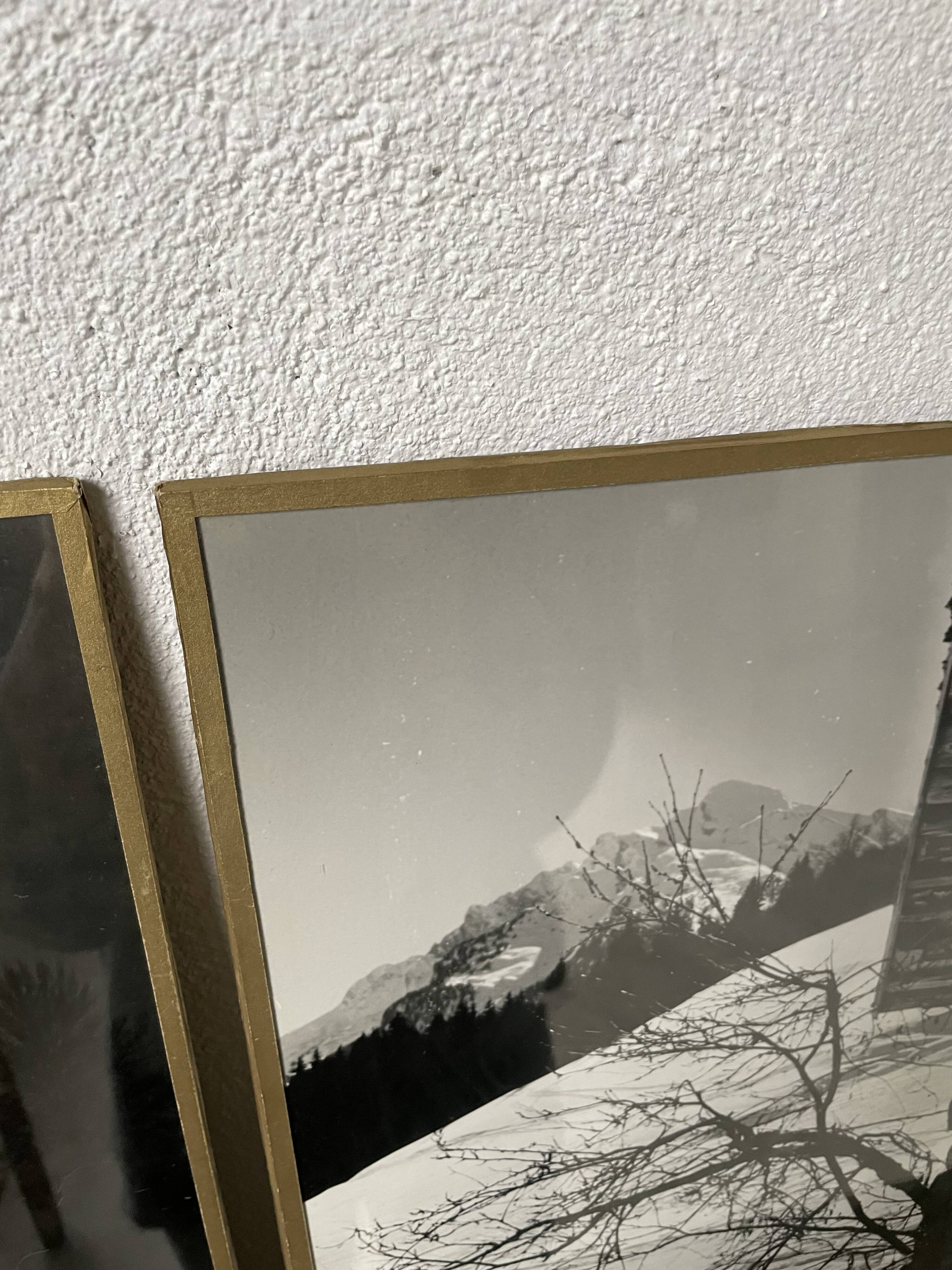 Old photographs lake and mountain