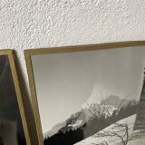Old photographs lake and mountain