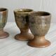 Set of 4 handmade ceramic egg cups