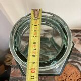 Bocal hexagonal en verre épais