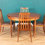 Retro Teak GPlan 1960s Fresco Dining Table & 4 Four Chairs By Victor Wilkins