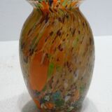 Vase ancien verre multicolore millefiori Murano