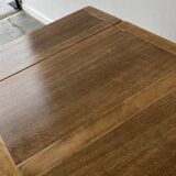 1930’s vintage oak draw leaf dining table