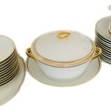 L.Lourioux porcelain service in Foëcy (French craftsmanship) 29 pieces