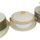 L. Lourioux porcelain dinner service from Foëcy (French craftsmanship), 29 pieces