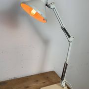 Vintage White Italian Architect Table Lamp, 1970s