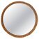 Rustic French Provence Wicker Round Mirror, Mid-Century, Handmade, France