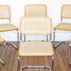 6 Cesca B32 Breuer Chairs Made in Italy - Seat caning redone