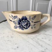 Saucière fleurs bleues Saint-Amand années 30-40