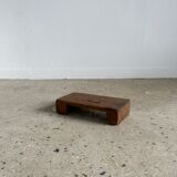 Mini Asian teak side stool blonde
