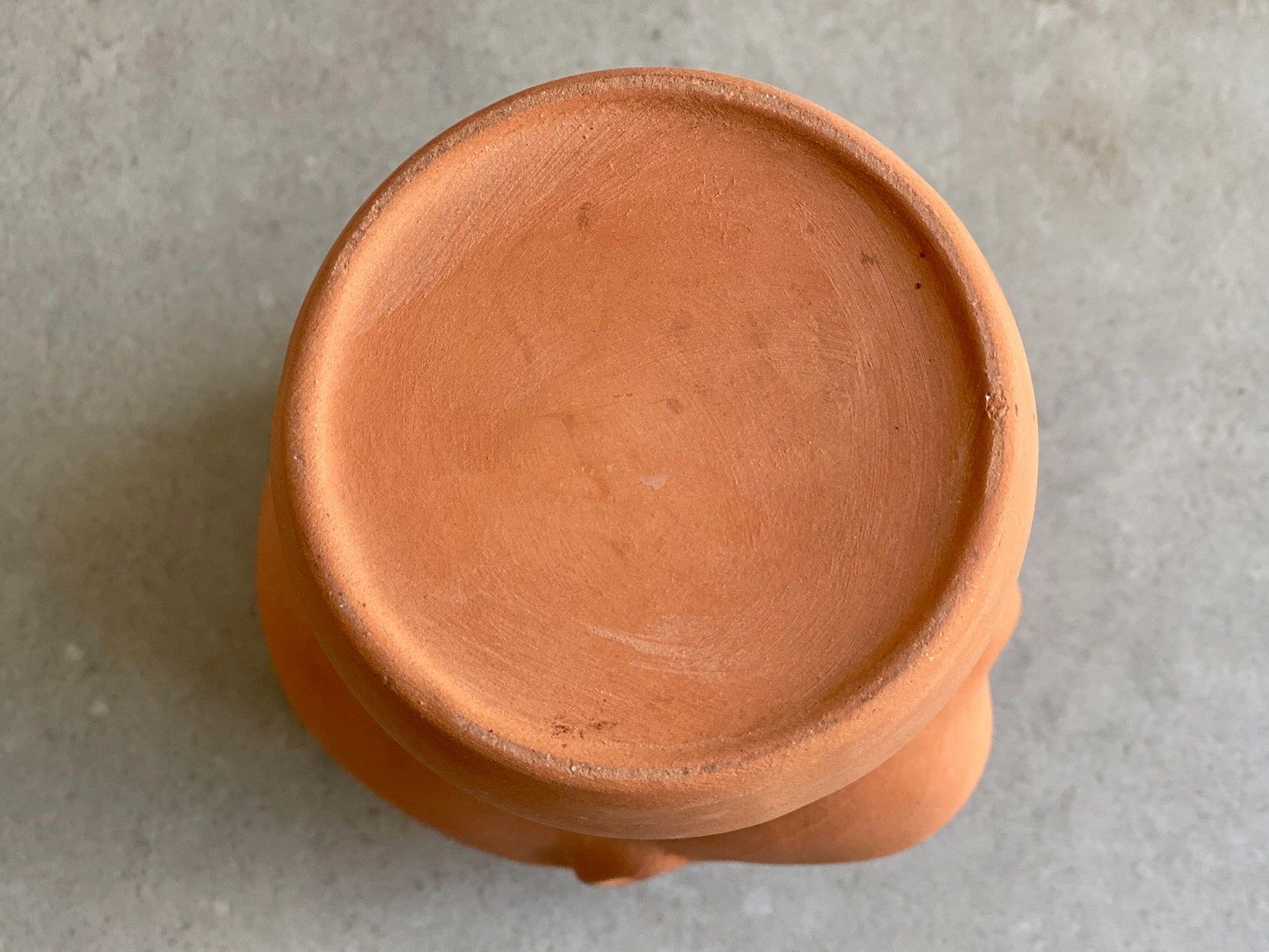 Vintage terracotta kids head vase