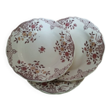 6 polychrome ironstone soup plates