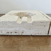 “Fratelli Mannelli” ashtray in travertine, design by Enzo Mari, Italy, 1970