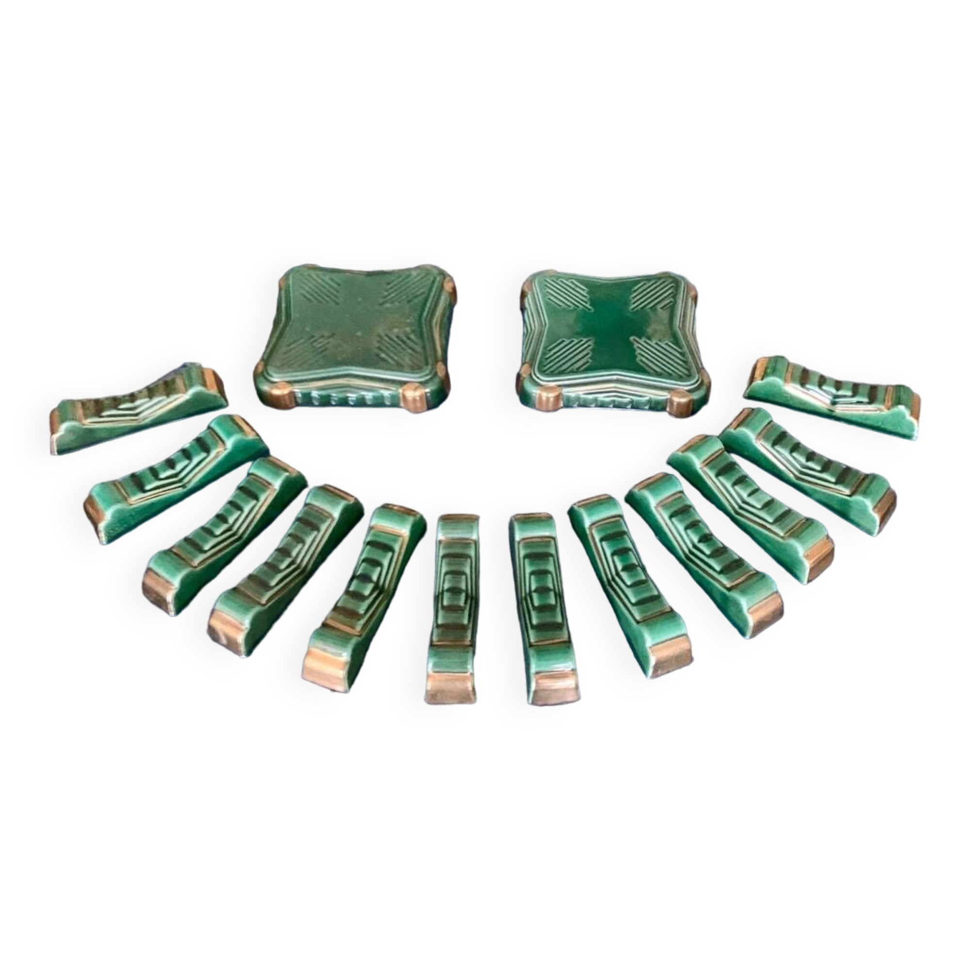 Knife holder + Art Deco bottle coaster