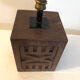 Brutalist folk art lamp base in teak from the 40s/50s.