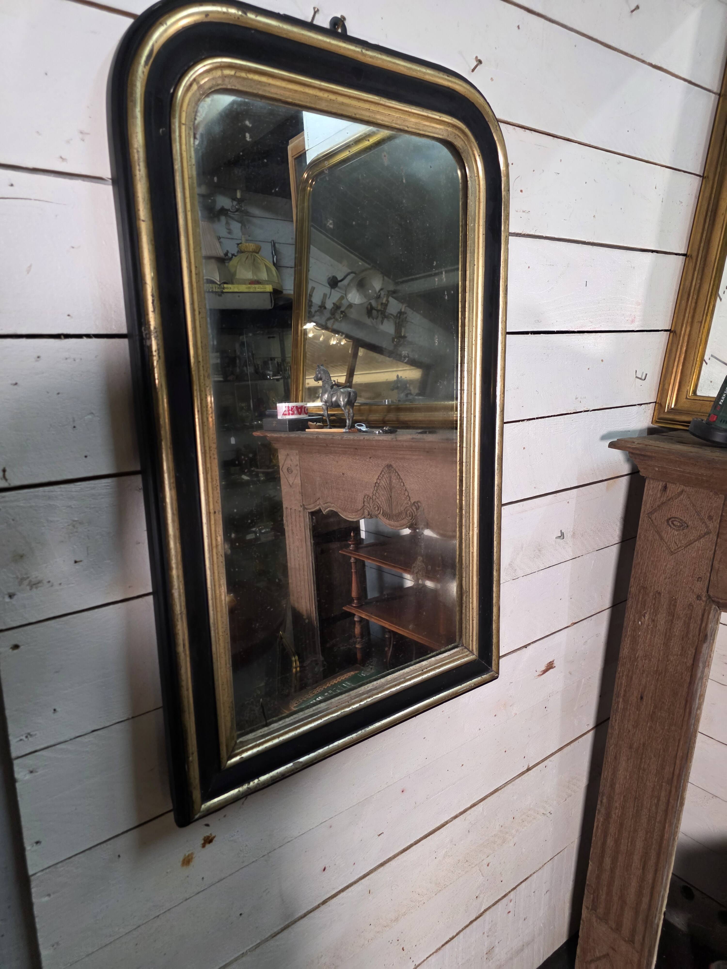 Miroir style Napoléon III du XIXème , 90×57cm