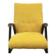 1950s armchair in yellow velour, completly restored